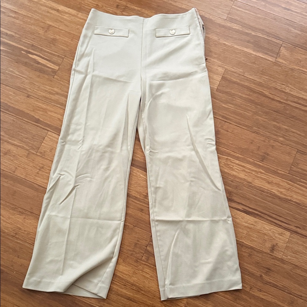 LOFT Cream Wide Leg Women's Pants